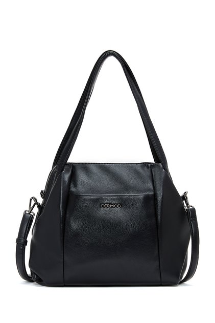 Women's Black Long Strap Shoulder Bag Wb100022Sv