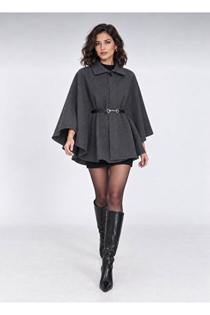 Women's Belted Stitched Poncho