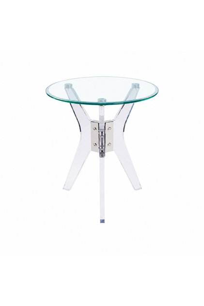 Single Service Table Glass Silver