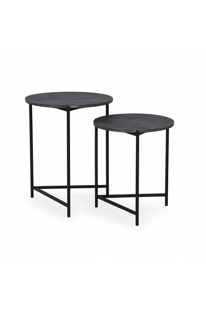 Wooden Service Table Set 1+1 Gray