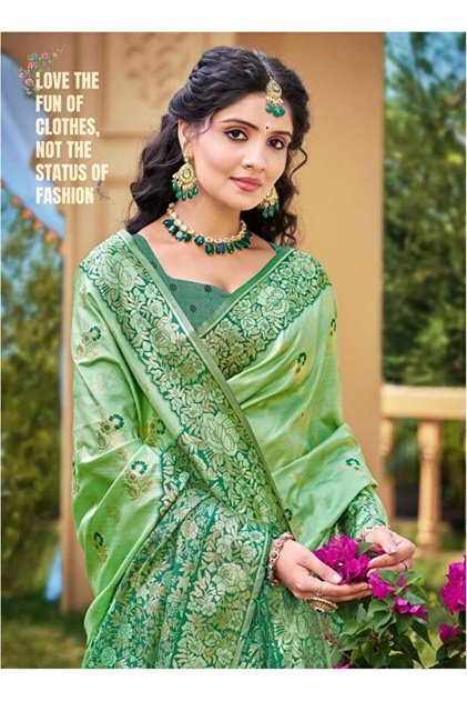 Generic Premium Luxury Banarasi Silk Saree- Fall & Pico Stitched & Unstitched Blouse Piece | Wedding, Festive & Party Wear-Vivirasmi
