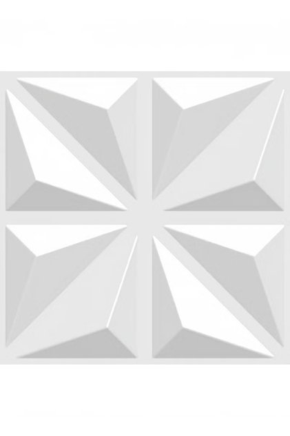 Decorative 3D Wall Panels, PVC 3D Wall Panel in X Design, 3D Textured Wall Panels, 50 * 50cm Matt White, 12 Pack