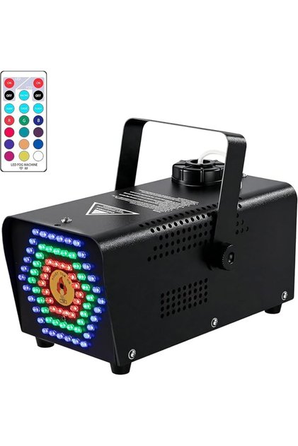 جهاز ضباب بـ 72 مصباح LED مع أضواء ملونة وجهاز تحكم عن بعد لاسلكي