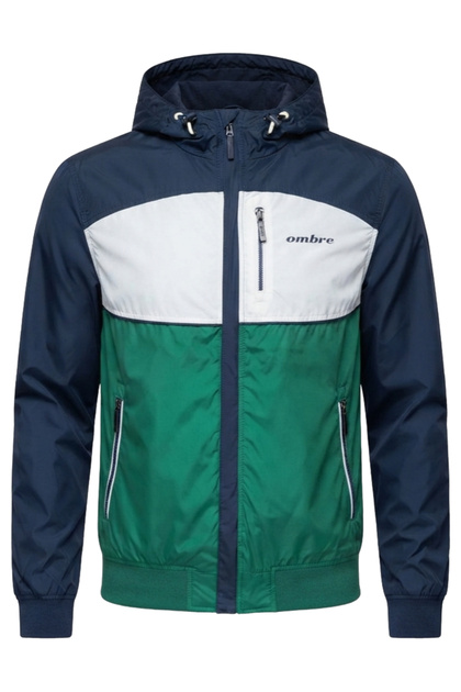 Herren-Sturmjacke, Regular Fit mit Polar-Futter Grün/Marineblau C588