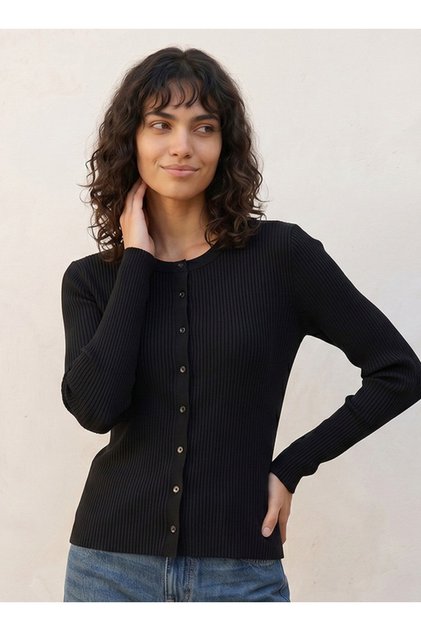 Youth Textured Round Neck Cardigan
