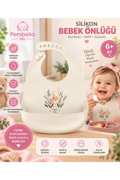 Silikon Bebek Mama Önlüğü Çocuk Mama Önlük Leke Tutmaz Yıkanabilir Gıda İle Teması Uygundur