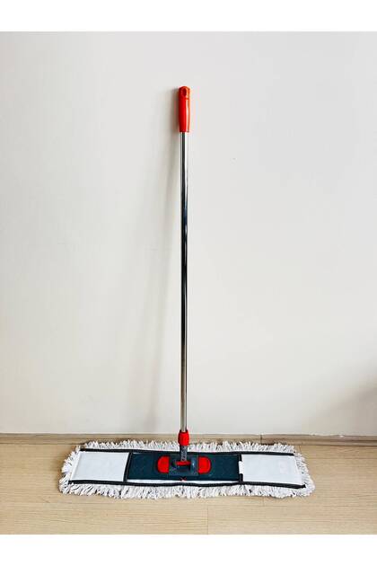 Metal Krom Saplı Paletli Mop Paspas Takımı 80 cm Bezli Hastane İşyeri Temizliği Için Geniş Temizleme Yüzeyi
