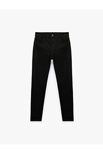 Cotton Regular Waist Skinny Push up Denim Trousers with Pockets - Skinny Push up Fit Jean