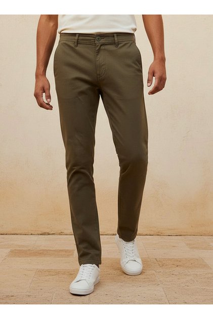 Smart Slim Fit Chinos with Pockets