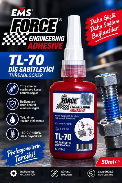 Force Tl-70 Yüksek Mukavemetli Civata Sabitleyici 50ML