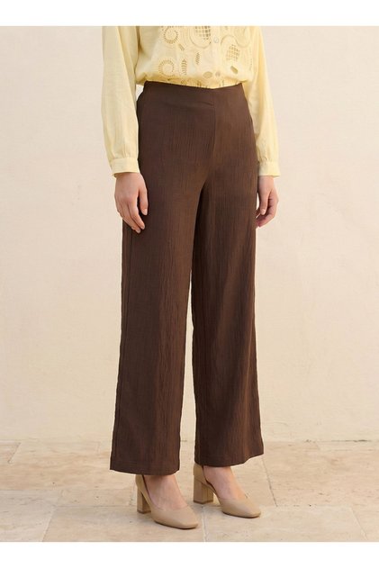 Smart Textured Wide Leg Pants