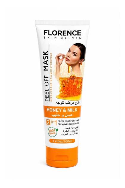 Honey & Milk Peel-Off Mask 2-in-1, Deep Cleansing & Moisturizing, Removes Blackheads, 100ml