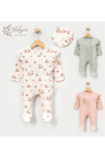 Baby Girl 3-Piece Jumpsuit Set