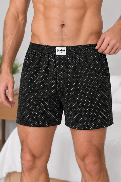Yildiz Çamaşir 3-Pack Men's 100% Cotton Patterned Boxers – Comfortable Cut with Elastic Waistband