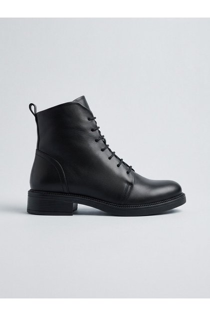 25100019K Genuine Leather Ankle-High Boots for Women