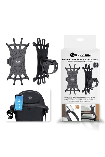 - 360-Degree Adjustable Stroller Phone Holder - Universal Fit