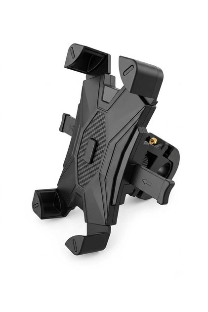 Suport Telefon Universal pentru Motocicleta, Bicicleta, Trotineta Electrica, Scuter si ATV, Prindere pe Ghidon, Fixare Rapida 1 Secunda, Sistem Anti-Vibratii, Operare cu o Mana, Negru