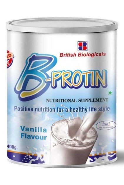 BRITISH BIOLOGICAL B-Protin Nutritional Supplement | Whey, Soy & Casein Blend | Immunity & Energy Support | Vitamin A, Folic Acid & Zinc | Supports Digestion | Gluten-Free | Vanill
