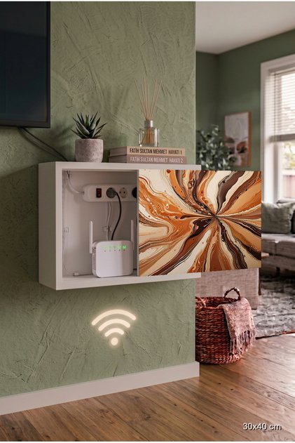 Decorative Stylish Durable Natural Wood Multipurpose Wifi Box Router Hider Cable Hider