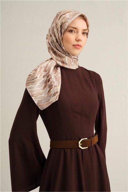 Sura Silk Scarf 9335-88 Cream Mixed Pattern