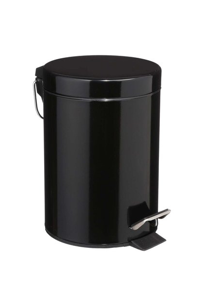Coș de gunoi rotund metalic 3L, Negru - Colorama