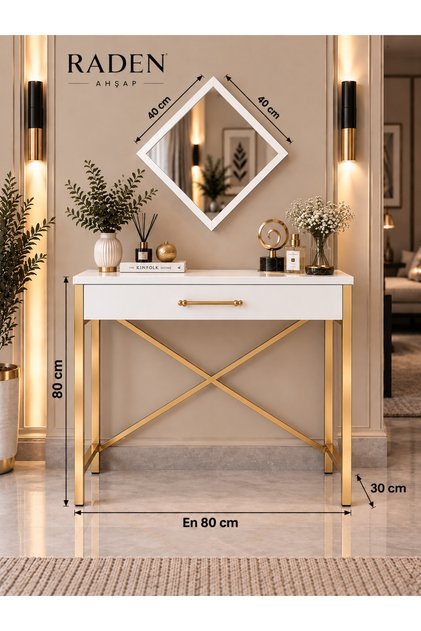 LÜKS GOLD DETAYLI AYNA DRESUAR SETİ