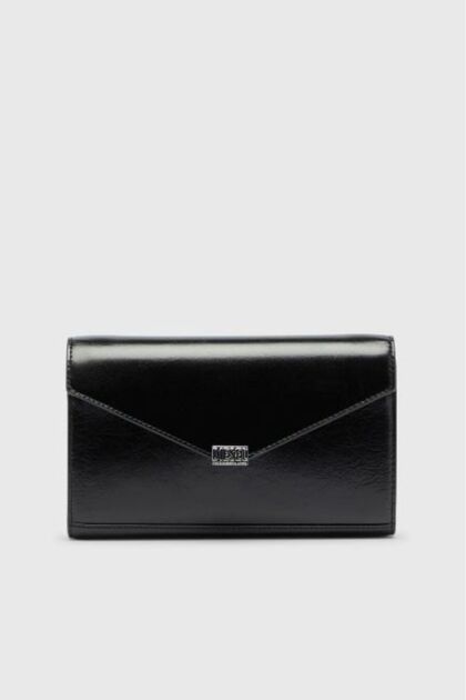 SİYAH KADIN D-ENVELOP WALLET ON CHAIN CÜZDAN