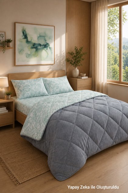 King Size Quilt Set Patterned Double-Sided Wellsoft Quilt with 2 Pillowcases