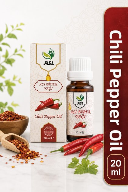 100% Natural Pure Hot Chili Pepper Oil 20 ml – Cold Pressed Muscle & Joint Massage Oil, Anti-Hair Loss Care