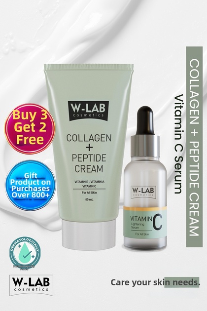 Vitamin C Serum 30 ml and Collagen Peptide Cream 50 ml Set