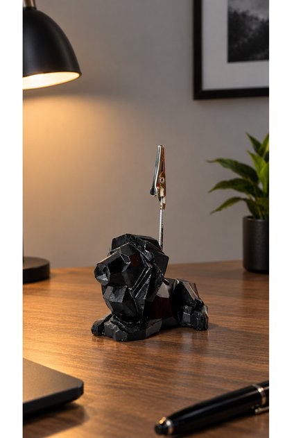 Black Lion Figured Photo Note Holder Note Holder Decorative Office Ornament