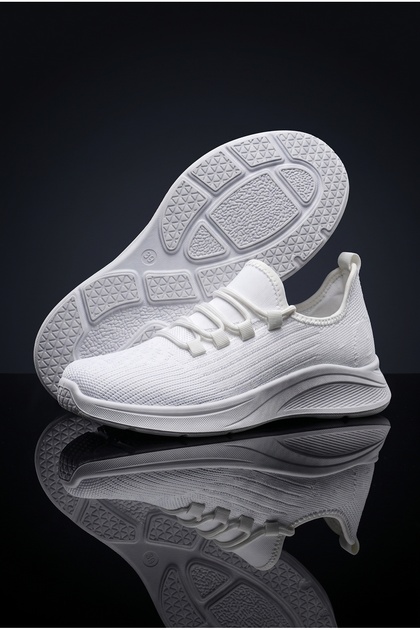 Daily Comfortable Non-Slip Lightweight Unisex Men's Women's Casual Sneaker Shoes White