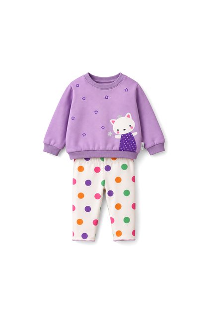 Baby Girl and Child Printed Sweatshirt and Leggings Two-Piece Set