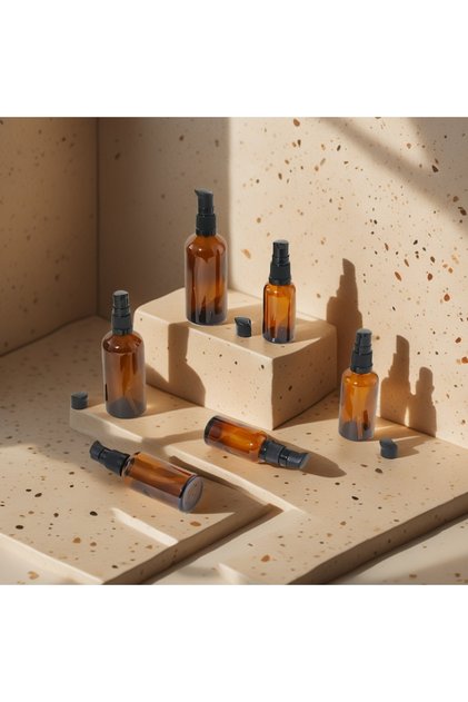 Glass 2PCS 30ml 2PCS 30ml 1 Piece, 2 Pieces, or 5 Pieces 30ml Empty Refillable Amber Glass Cosmetic