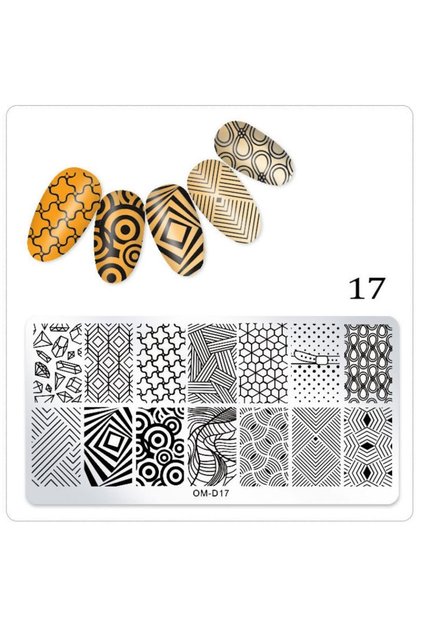 Geometrik Desenler Nail Art Stampa Plakası Tırnak Stampası Stamper Tırnak Süsleme Baskı Tabakası