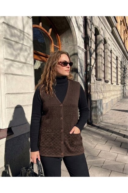 Patterned Steel Knit Classic Tricot Vest