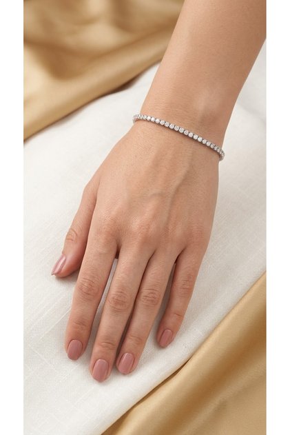 Square Thin Baguette Waterway Steel Bracelet I with Special Box