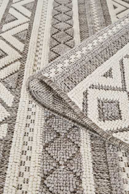 Krem Gri İskandinav Modern Tasarım Sisal Bukle Özel Ölçü Salon Oturma Odası Koridor Halısı Yolluk