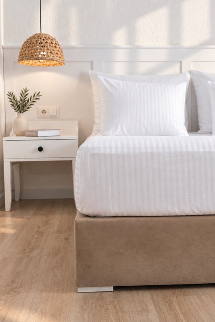 Tokyo Series 83tel Double Cotton Satin Hotel Bed Sheet 240*280cm
