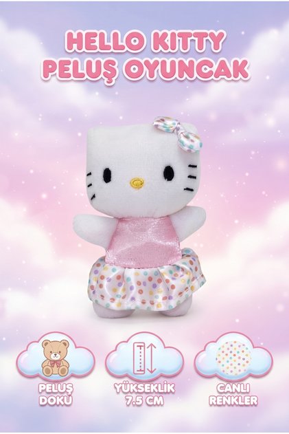 Gioc-Hi Prezio-Si Hello Kitty and Friends 7.5 cm Educational and Learning Cute Plush Toy