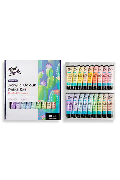 Akrilik Boya Seti Signature Pastel Renkler 18 Parça x 36ml