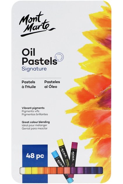 Oil Pastels in Tin Box 48 Pieces Signature