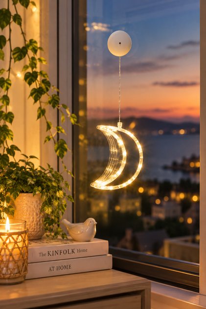 Ay Led Işıklı Vitrin,kapı Ve Cam Süsü