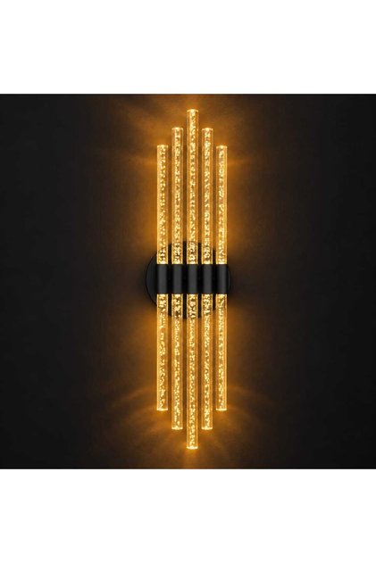 Bhbackhome Aura Large 56 cm Modern Design Led Sconce - Wall Lamp - Black Case - Daylight Led - Electric