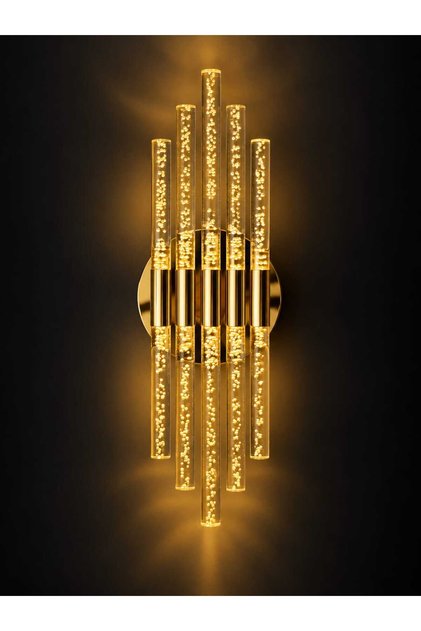 Bhbackhome Aura Medium 39 cm Modern Tasarım LED Aplik - Duvar Lambası - Gold - Günışığı - Elektrikli