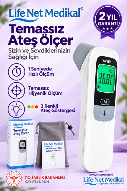 Temassız Ateş Ölçer Kızıl Ötesi Vücut Ve Alından Termometre Ft-100b