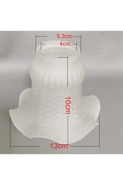 WHITE Glass Ceiling Lamp Shade Light Cover Flower Shaped Bulb Guard Fun Pendant Light Cover Fixture,