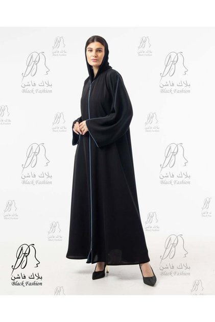 عباية بطرحة بقصات كلوش بسحاب ممكن تغير الون من خلال كتابة رقم الون في الملاحظات - مقاس 56