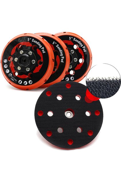 5inch 5pcs 5/6Inch Polishing Backing Plate 125/150mm 6 Hole Back Up Sanding Pad Disc Self Adhesive B