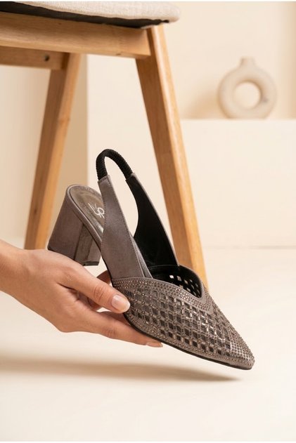 Thick Heel Shiny Heeled Shoes